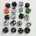 18mm pack of 50 heavy-duty ceramic flower beads for Halloween beaded jewelry, DIY accessories, phone chain beads, pen keychains